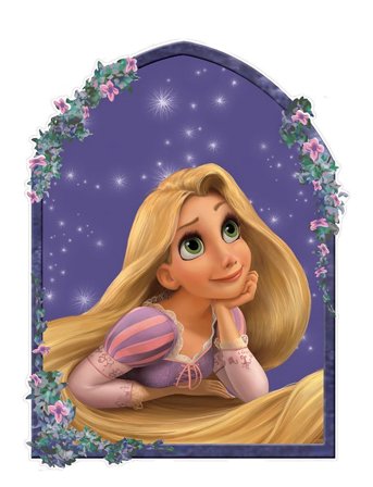 RoomMates Wallstickers - Princess Rapunzel - Giant - Purple - ONE SIZE