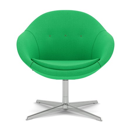 Varier Furniture Kokon Club - Green Wool - Chrome base