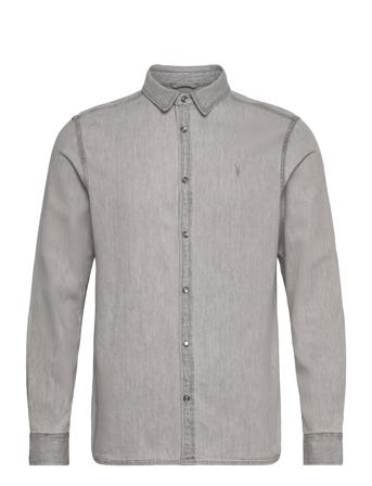 AllSaints Gleason Ls Shirt Grå