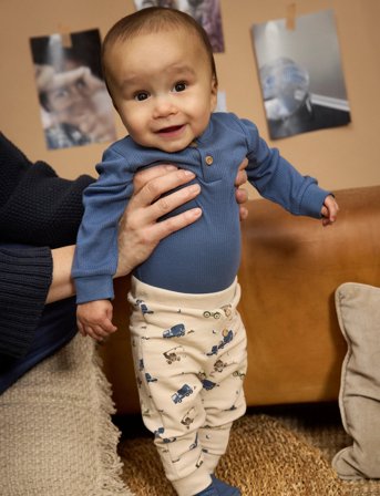 Minymo Body Ls Rib - Blue - 68