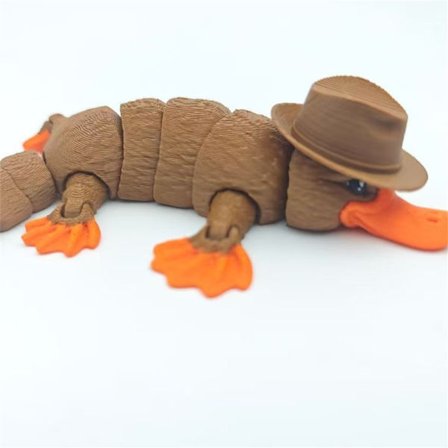 Liikkuva vesinokkaeläinlelu, 3D-tulostettu joustava kristalli eläin fidget stressin lievitykseen, aistilelut aikuisille, joilla on autismi ja ADHD, 6