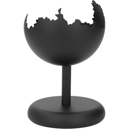 Sort Lysestage i Jern, Dekorativ Lysestage i Sort Jernmetal Let at Rengøre til Dagligstue (Small)