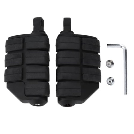 Motorsykkel Fotstøtter Fotstøtte CNC Aluminium Legering Gummi Universal Utskifting For Kawasaki Svart