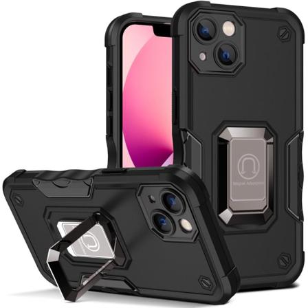 Adjustable Kickstand Iphone 14 Max Skal - Svart Black