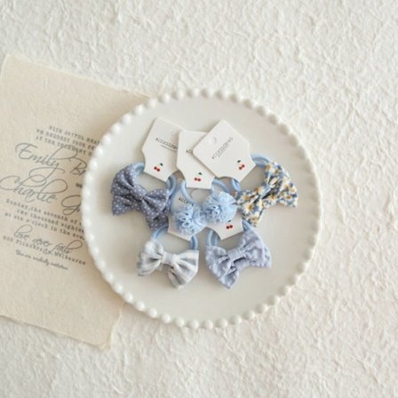 10 st elastiska gummiband hårband Bowknot 7 7