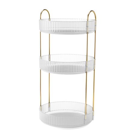 1/2/3 Lager Roterbar Kosmetisk Förvaringsbricka Hållbar Hudvårdsprodukt Förvaringshållare Kompatibel med Badrum Lvo