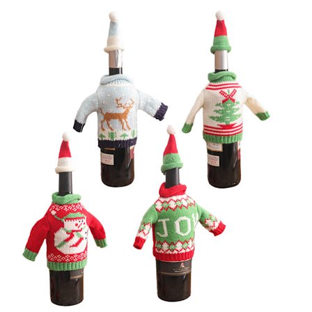 4 st stickat set Western julpynt set