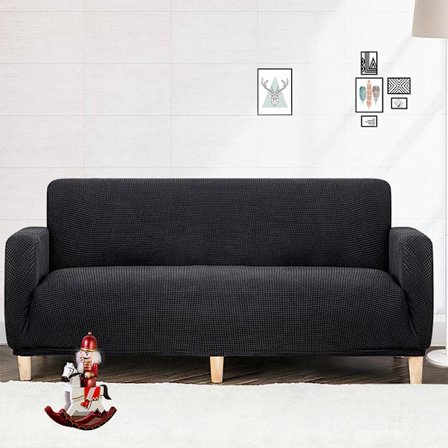 Klassisk svart; enkel soffa (90×140 cm); sofföverdrag, universaltyg, enkel/dubbel/tresitsig, elastiskt, heltäckande, anti-kattklösskydd.