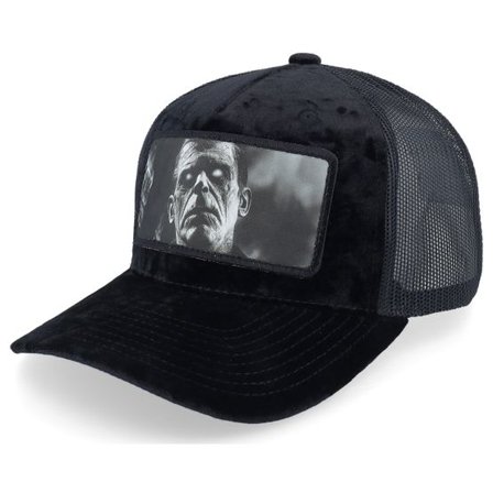 Scenes - Svart trucker Keps - Frank Velvet Black/Black A-frame Trucker @ Hatstore