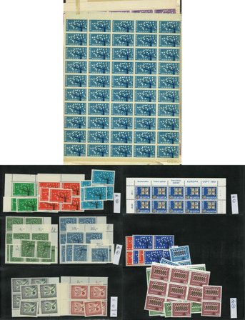 Europa - Dubletsamling på flere sider - Postfrisk