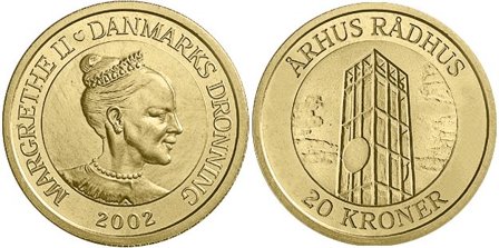 Danmark 2002 - Århus Rådhustårn - 20 kr.