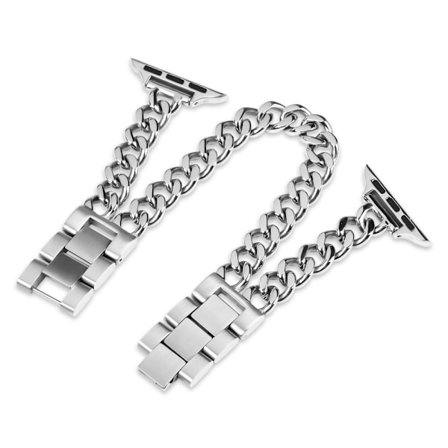 Apple Watch Series 49mm - 45mm - 44mm - 42mm Universalarmband i rostfritt stål - Silver