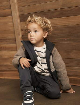 En Fant T-Shirt Ls Stripe Oversize - Beige - 128