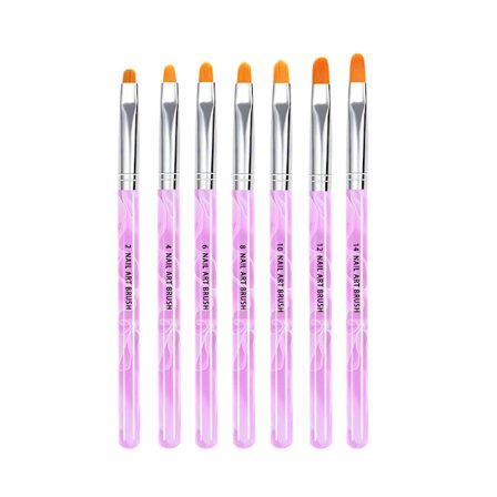 7 deler spikerkunst tips builder pensel UV gel akryl spikerpensel spikermaling pensel