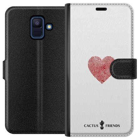 Kompatibelt Lommeboketui til Samsung Samsung Galaxy A6 (2018) Cactus and Friends - Fingerprint Love