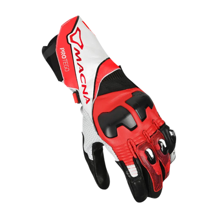 Motocyklové Rukavice Macna Protego Červená/Bílá/Černá XL