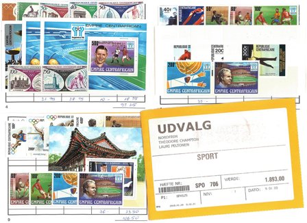 Hele verden - Udvalgshæfte med 160 forskellige frimærker - Postfrisk