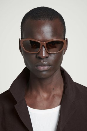 COS Homme Lunettes De Soleil Sportives in Marron