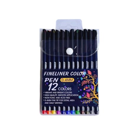 Fint Linje Farverigt Vandbaseret Outliner Maleri Sæt