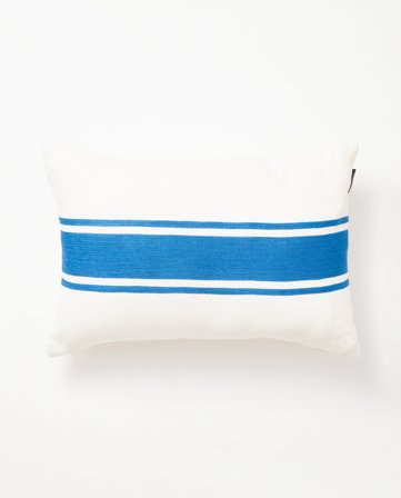 Lexington Stripete brodert pute i linblanding 40x60