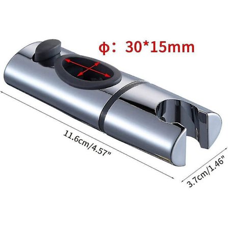 Krom Dusjhodeholder Dusjholder Klips På Dusjstang Hånddusjholder 360 Rotasjon For Bad Ovale