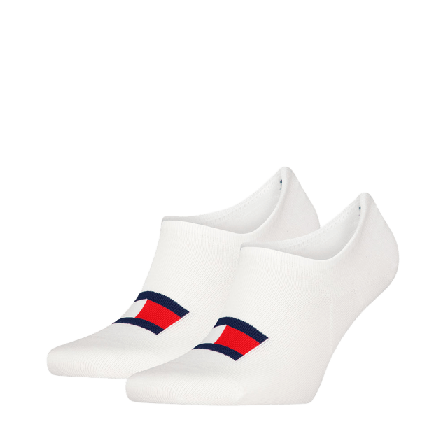 Tommy Hilfiger Unisex Invisible footie socks 2 pack Strumpor Vit 43/46