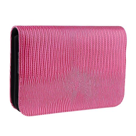 Saks Saks Blød Læder Frisør Kam Etui Etui Pink