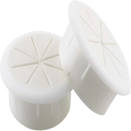 2 stk. 2 tommer (50 mm) Skrivebords Kabelgennemføringer Tråd Kabelhul Dæksel Til Kontor Pc Skrivebord Kabelgennemføring Dæksel Hvid