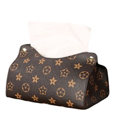 Tissue Case Box Container Pu Mønster Servietholder Papir Taske Cos
