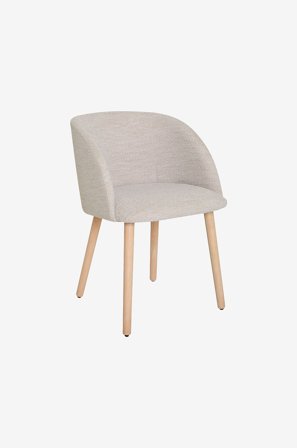 Nordic Furniture Group - Spisebordsstol Paso, 2-pak - Beige - Stole med armlæn - Fra Homeroom