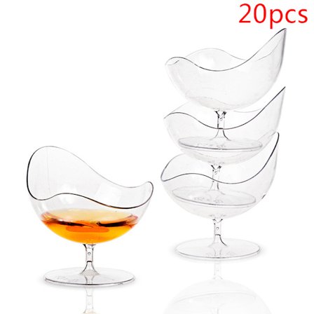 20 KPL 50 ml Pöytäastiasto Kupit Party Läpinäkyvät Cocktail Cupit