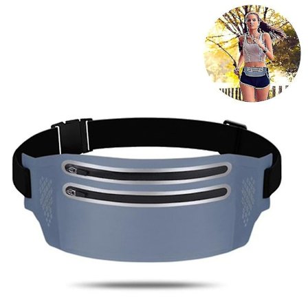 Ohut Juoksuvyö, Vyölaukut Kahdella Vetoketjulla