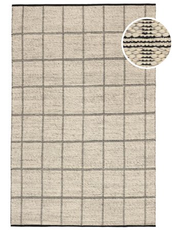 Lulea Hellbeige/Schwarz Teppich
