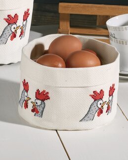 Broderikit Frukt/Brödkorg Höns