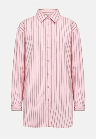 Soyaconcept - Randig skjorta - rosa/mörkröd/mönstrad - för damer - XL (44) - Cellbes