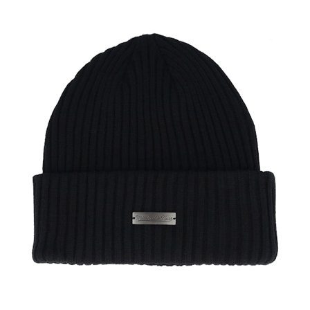 Mitchell & Ness - Own Brand Metal Script Knit Black Cuff Cuff Black Beanie - @ Hatstore
