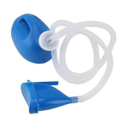 2000 ml unisex urinflaska för män och kvinnor med tät lock, långt rör, mjuk mun, bärbar tjock kissflaska