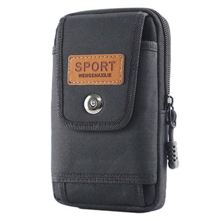 Herre lerret mobiltelefonveske slitasje belte nettsted arbeid Fanny pack mobiltelefondeksel miniveske