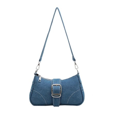 Trendy Canvas Skuldertaske Crossbody Armtaske Trendy Tilbehør til Hverdagsbrug Blå