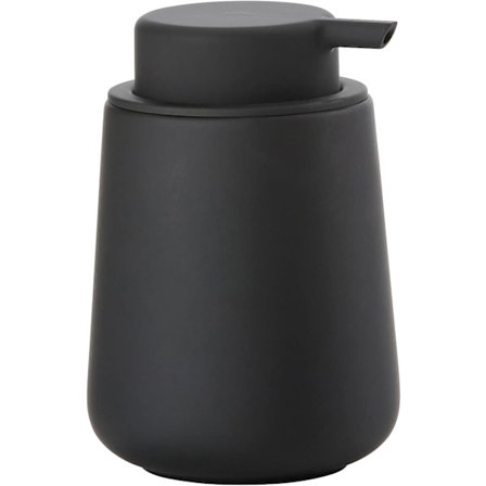 Moderne, matt svart såpedispenser for bad