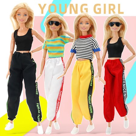 4 stk. 30 cm dukketilbehør tøj afslappet vest sæt