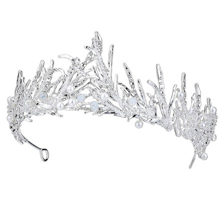 Iskrone-diadem til isprinsesse, krystalbrud, bryllupshårbånd