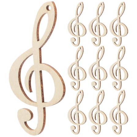 10 kpl Musiikkihuomautusmuotoisia puulevyjä Raaka puulevyt DIY-puupalat Koristeet