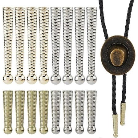 16 stk. Bolo Tie Tips & Tilbehør til DIY Smykker