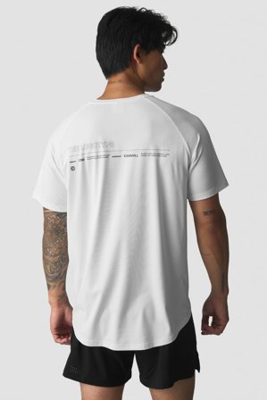 Stride Raglan Print T-shirt Men White