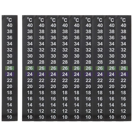 10 st Akvarietermometer Klistermärke 10-40 Celsius Självhäftande Termometerremsa_jar