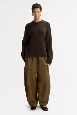 Soft Goat - Chunky crewneck - Kashmirtröja dam - XL - Mocha