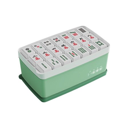 DIY 21-rutnät Mahjong-mönster isform med lock: Stapelbar De