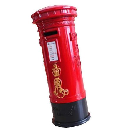 Metall Storbritannien London Street Röd Brevlåda Spargris Postbox Pengabox