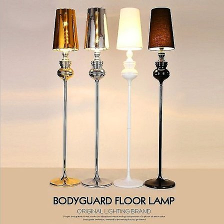 Nordisk enkel spansk guardian guld svart och vitt silver kalebass golvlampa för sovrum vardagsrum